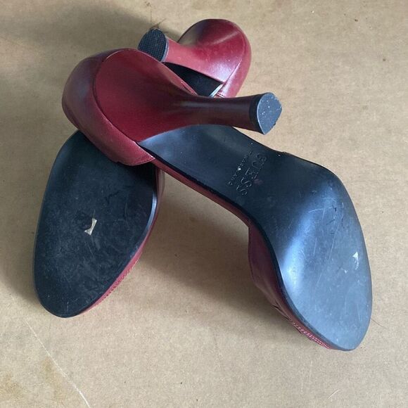 Vintage Guess By Marciano Burgundy Shoes Heels Size 7.5M - Picture 6 of 7